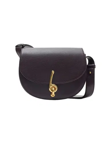 Burberry Women's Bridle Leather Crossbody Saddle Bag - Rubus | Thumbnail 1 Burberry Women's Bridle Leather Crossbody Saddle Bag - Rubus | Thumbnail 1