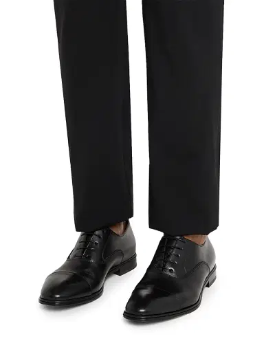 Ferragamo Men's Boston Doupont Leather Cap-Toe Brogue Oxfords | Thumbnail 2 Ferragamo Men's Boston Doupont Leather Cap-Toe Brogue Oxfords | Thumbnail 2