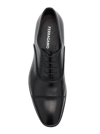 Ferragamo Men's Boston Doupont Leather Cap-Toe Brogue Oxfords | Thumbnail 4 Ferragamo Men's Boston Doupont Leather Cap-Toe Brogue Oxfords | Thumbnail 4