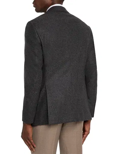 Giorgio Armani Men's Wool-Cashmere Soft Sport Coat - Grey Brown | Thumbnail 4 Giorgio Armani Men's Wool-Cashmere Soft Sport Coat - Grey Brown | Thumbnail 4