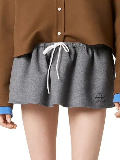 Miu Miu Women's Double Cashmere Mini-Skirt | Thumbnail 2 Miu Miu Women's Double Cashmere Mini-Skirt | Thumbnail 2