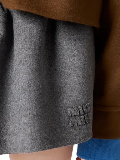Miu Miu Women's Double Cashmere Mini-Skirt | Thumbnail 4 Miu Miu Women's Double Cashmere Mini-Skirt | Thumbnail 4