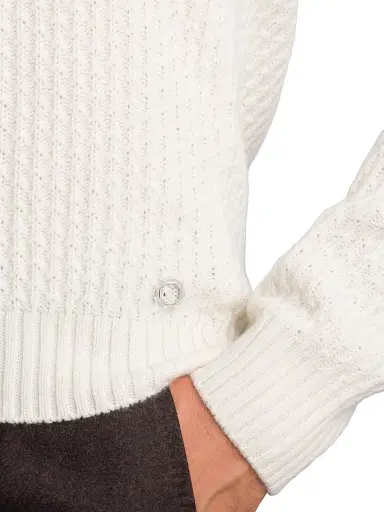 Stefano Ricci Men's Essential Mockneck Sweater - White - Size 42 | Thumbnail 6