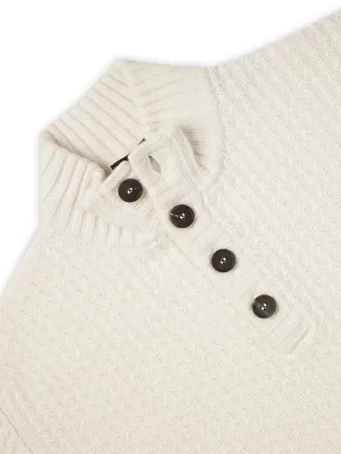 Stefano Ricci Men's Essential Mockneck Sweater - White - Size 42 | Thumbnail 7