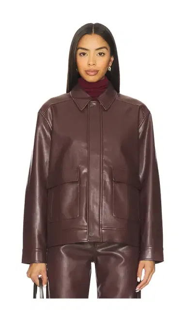 Pistola Valerie Faux Leather Bomber Jacket | Thumbnail 1