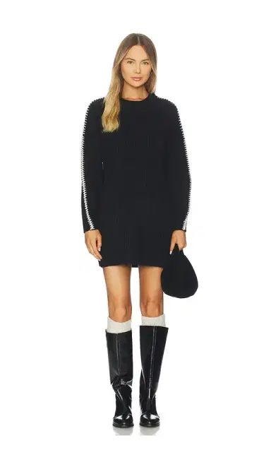 Rag & Bone Ingrid Crew Neck Mini Dress | Thumbnail 2
