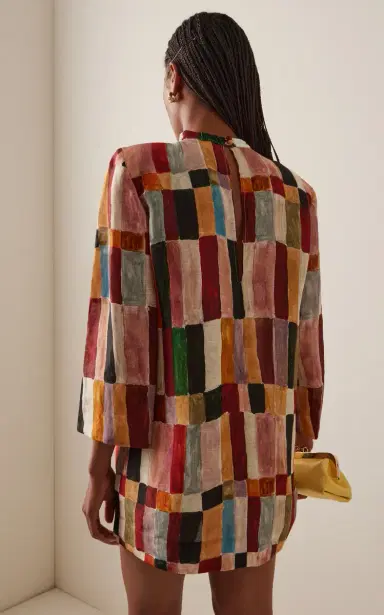 ALÉMAIS Marjorelle Linen-Silk Mini Dress | Thumbnail 4