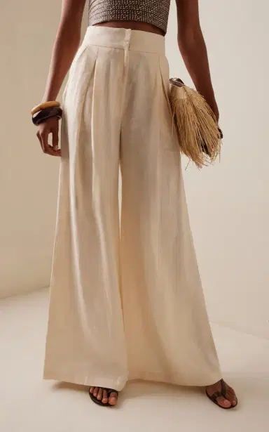 Andres Otalora Desperte Pleated Linen Wide-Leg Pants | Thumbnail 3 Andres Otalora Desperte Pleated Linen Wide-Leg Pants | Thumbnail 3