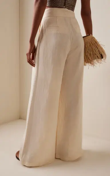 Andres Otalora Desperte Pleated Linen Wide-Leg Pants | Thumbnail 4 Andres Otalora Desperte Pleated Linen Wide-Leg Pants | Thumbnail 4