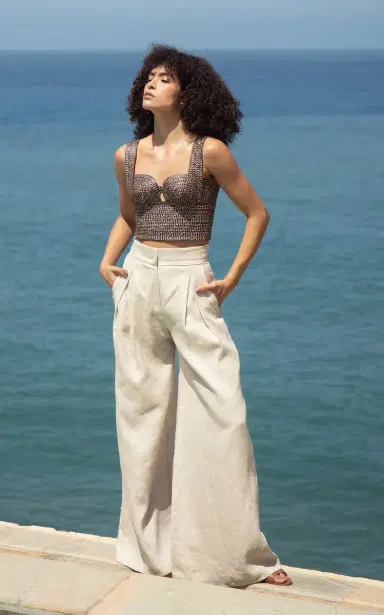 Andres Otalora Desperte Pleated Linen Wide-Leg Pants | Thumbnail 5 Andres Otalora Desperte Pleated Linen Wide-Leg Pants | Thumbnail 5