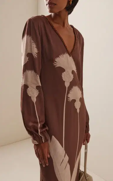 Andres Otalora Palmas Printed Satin Tunic | Thumbnail 3 Andres Otalora Palmas Printed Satin Tunic | Thumbnail 3