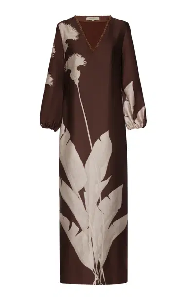 Andres Otalora Palmas Printed Satin Tunic | Thumbnail 1 Andres Otalora Palmas Printed Satin Tunic | Thumbnail 1