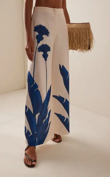 ANDRES OTALORA Ritmica Linen Wide-Leg Pants | Thumbnail 3