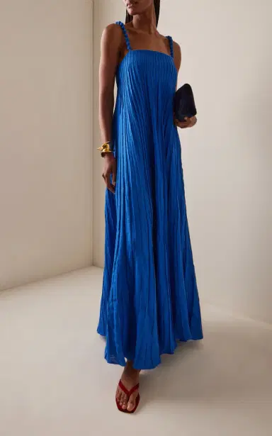 ANDRES OTALORA Un Ritmo Linen Maxi Dress | Thumbnail 2