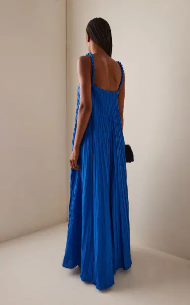 ANDRES OTALORA Un Ritmo Linen Maxi Dress | Thumbnail 4