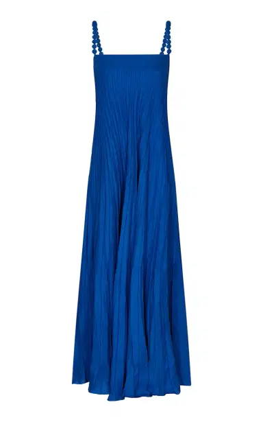 ANDRES OTALORA Un Ritmo Linen Maxi Dress | Thumbnail 8