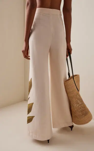 Andres Otalora Ritmica Printed Linen Wide-Leg Pants | Thumbnail 4