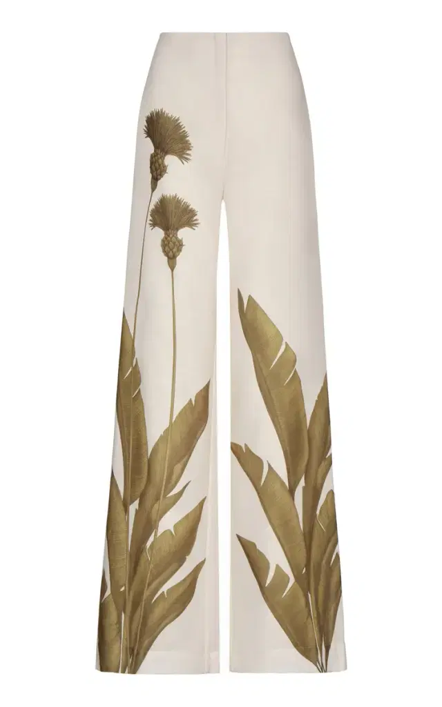 Ritmica Printed Linen Wide-Leg Pants