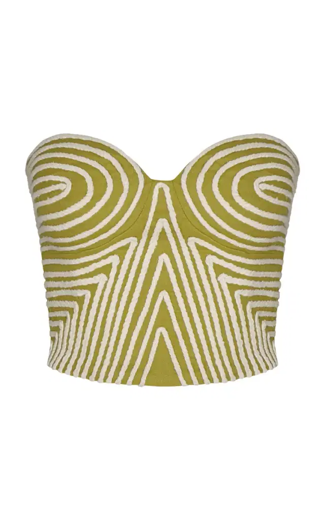 Y Limon Embroidered Linen Top