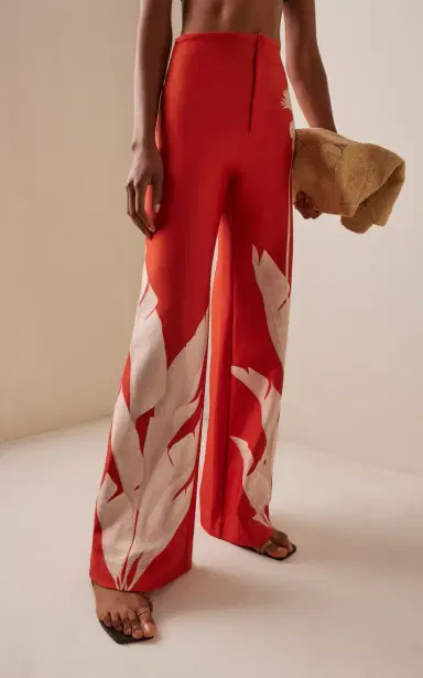 Andres Otalora Dandelion Scuba Wide-Leg Pants | Thumbnail 3