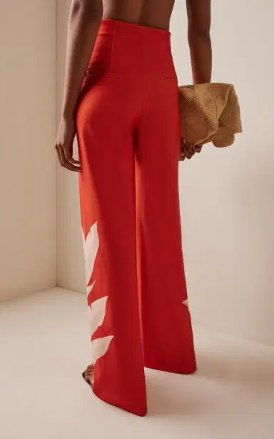Andres Otalora Dandelion Scuba Wide-Leg Pants | Thumbnail 4