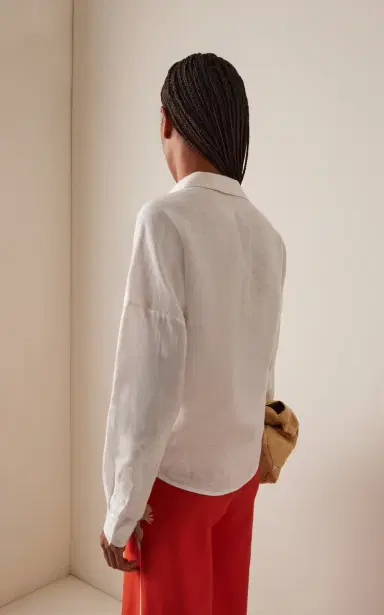 Andres Otalora Obsesion Tie-Front Linen Shirt | Thumbnail 4 Andres Otalora Obsesion Tie-Front Linen Shirt | Thumbnail 4