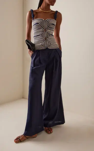 Andres Otalora Desperte Linen Wide-Leg Pants | Thumbnail 2 Andres Otalora Desperte Linen Wide-Leg Pants | Thumbnail 2