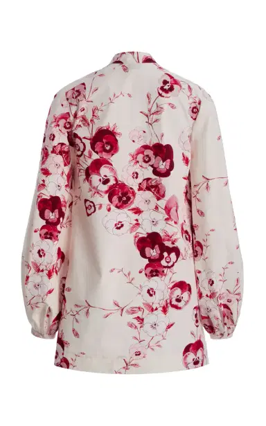 Giambattista Valli Tie-Neck Floral Silk Mini Dress | Thumbnail 5