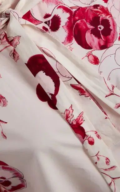 Giambattista Valli Tie-Neck Floral Silk Mini Dress | Thumbnail 6