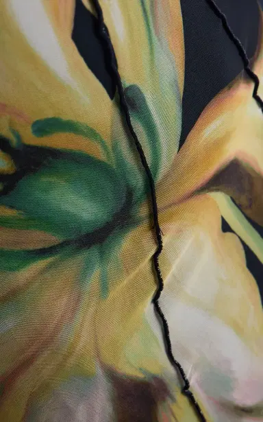 Significant Other Exclusive Jean Floral Mesh Midi Dress | Thumbnail 5 Significant Other Exclusive Jean Floral Mesh Midi Dress | Thumbnail 5