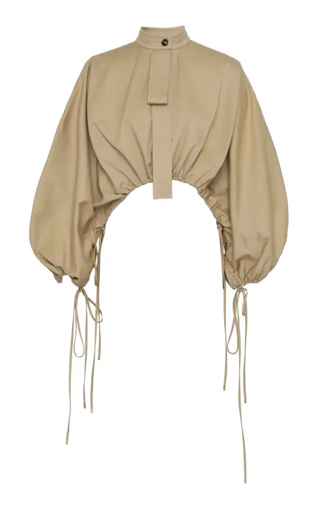 Zimmermann Rebellion Drawcord Cotton Poplin Top