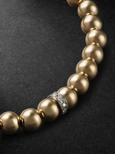 Sydney Evan and Silver Diamond Beaded Bracelet - Men | Thumbnail 4 Sydney Evan and Silver Diamond Beaded Bracelet - Men | Thumbnail 4