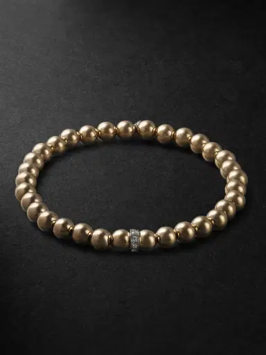 Sydney Evan and Silver Diamond Beaded Bracelet - Men | Thumbnail 1 Sydney Evan and Silver Diamond Beaded Bracelet - Men | Thumbnail 1