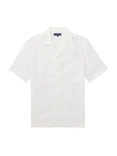 Frescobol Carioca Alves Camp-Collar Embroidered Linen Shirt - Men | Thumbnail 1