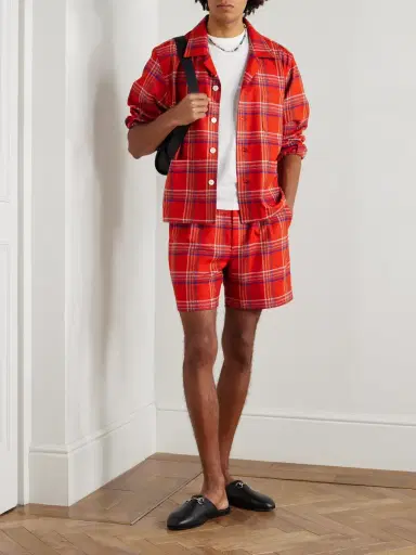 BODE Gable Camp-Collar Checked Wool Overshirt - Men | Thumbnail 2 BODE Gable Camp-Collar Checked Wool Overshirt - Men | Thumbnail 2