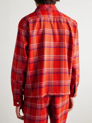 BODE Gable Camp-Collar Checked Wool Overshirt - Men | Thumbnail 4 BODE Gable Camp-Collar Checked Wool Overshirt - Men | Thumbnail 4