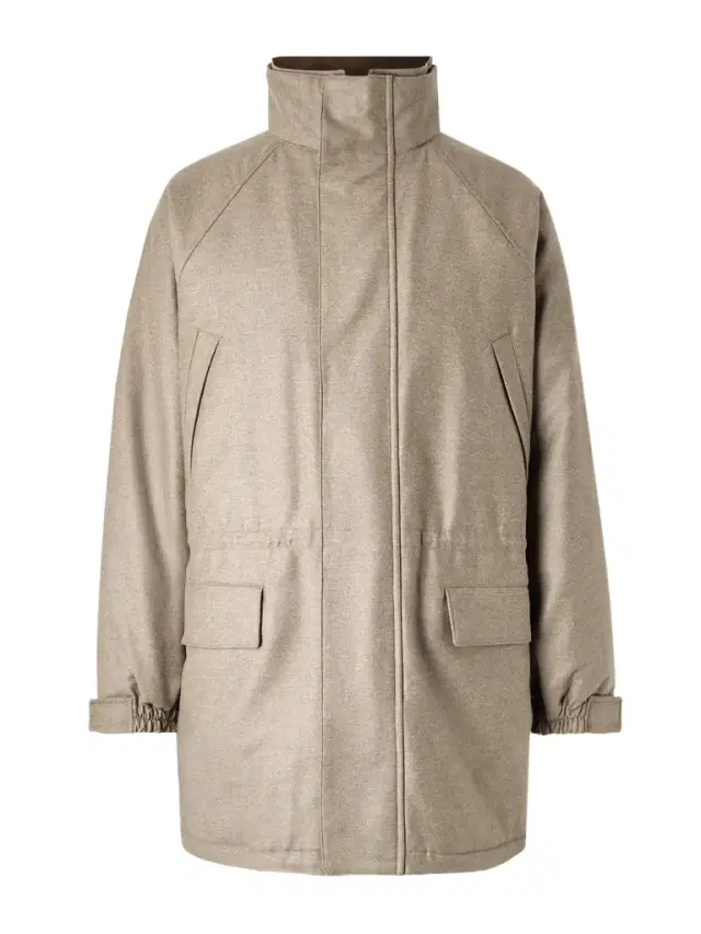 Oversized Padded Wool Coat - Men