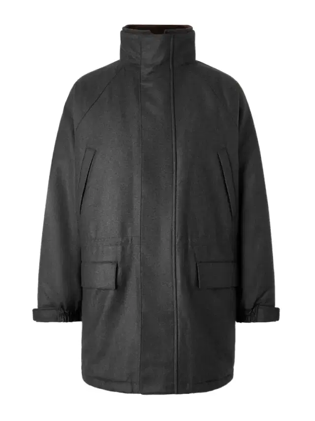 Oversized Padded Wool Coat - Men