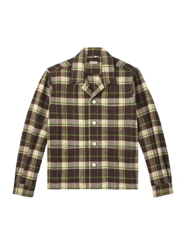 Woodcrest Camp-Collar Checked Wool-Flannel Overshirt - Men