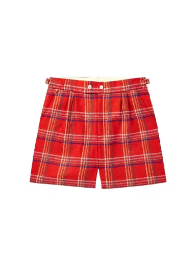 BODE Gable Straight-Leg Pleated Checked Wool Shorts - Men | Thumbnail 1