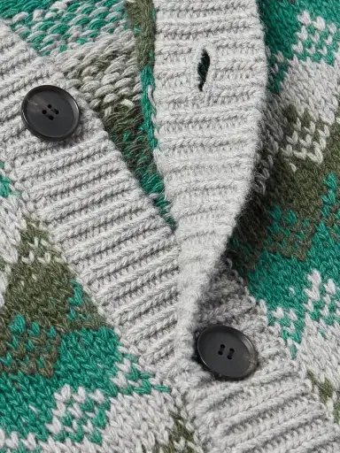 Auralee Jacquard-Knit Cashmere and Wool-Blend Cardigan - Men | Thumbnail 5