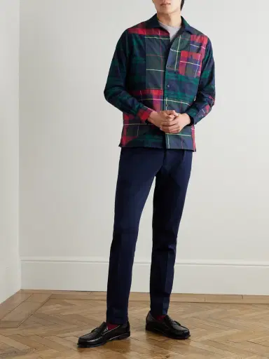 Polo Ralph Lauren Patchwork Checked Cotton-Flannel Shirt - Men | Thumbnail 2