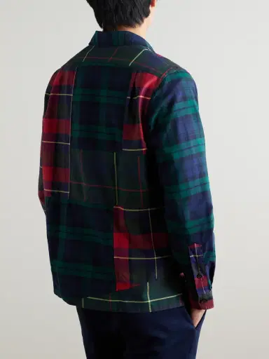 Polo Ralph Lauren Patchwork Checked Cotton-Flannel Shirt - Men | Thumbnail 3