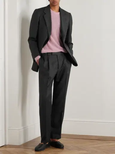 Auralee Pinstriped Wool Suit Jacket - Men | Thumbnail 2 Auralee Pinstriped Wool Suit Jacket - Men | Thumbnail 2