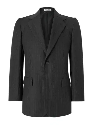 Auralee Pinstriped Wool Suit Jacket - Men | Thumbnail 1 Auralee Pinstriped Wool Suit Jacket - Men | Thumbnail 1