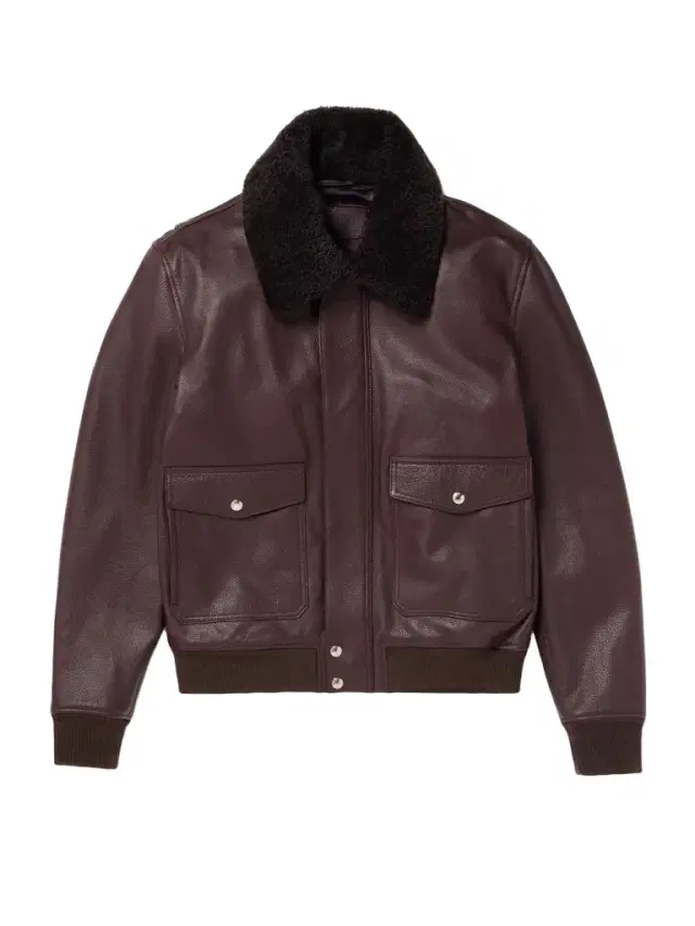 MR P. Shearling-Trimmed Full-Grain Leather Blouson Jacket - Men