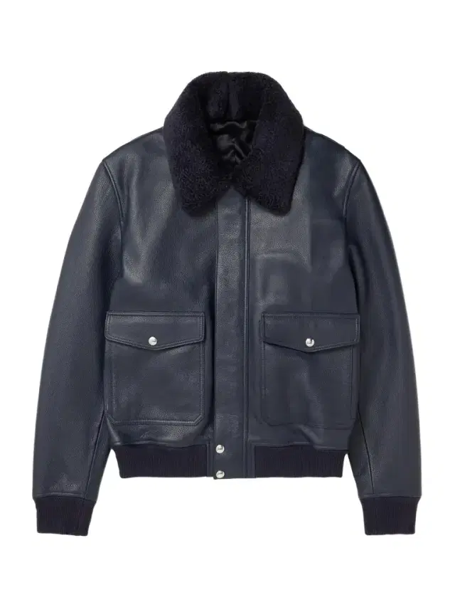 MR P. Shearling-Trimmed Full-Grain Leather Blouson Jacket - Men