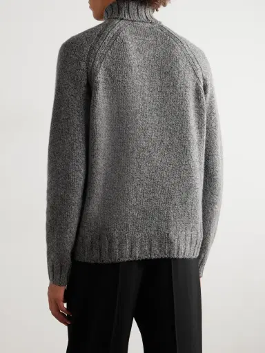 Zegna Cashmere and Wool-Blend Rollneck Sweater - Men | Thumbnail 4 Zegna Cashmere and Wool-Blend Rollneck Sweater - Men | Thumbnail 4