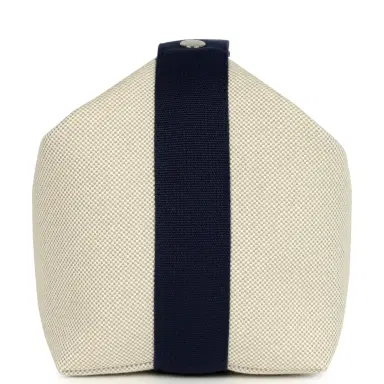 HERMÈS Hermes Bride A Brac Cabriole GM Gris Perle and Bleu Canvas Palladium Hardware | Thumbnail 3 HERMÈS Hermes Bride A Brac Cabriole GM Gris Perle and Bleu Canvas Palladium Hardware | Thumbnail 3