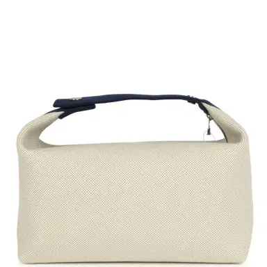 HERMÈS Hermes Bride A Brac Cabriole GM Gris Perle and Bleu Canvas Palladium Hardware | Thumbnail 4 HERMÈS Hermes Bride A Brac Cabriole GM Gris Perle and Bleu Canvas Palladium Hardware | Thumbnail 4
